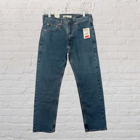 Levi's Men's Straight Jeans - Dark Blue - Picture 1 of 11